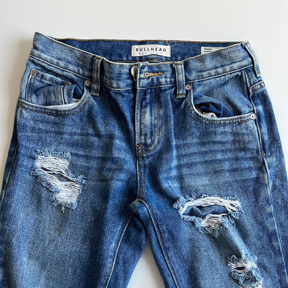 BULLHEAD DENIM CO SKINNY BOYFRIEND JEANS SIZE 24